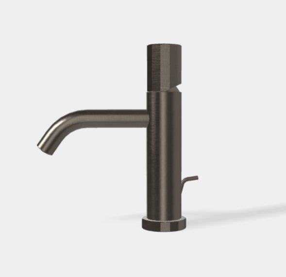 Смеситель для раковины, Fima Carlo Frattini, Spillo Tech, V COLLECTION, цвет-хром черный брашированный F3031TXSVCS