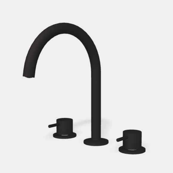 Смеситель для раковины, Fima Carlo Frattini, Spillo Up, цвет-черный матовый F3161NS