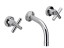 Daniel Jax, встраиваемый в стену двухвентильный смеситель для раковины (излив 20,4 см), цвет хром