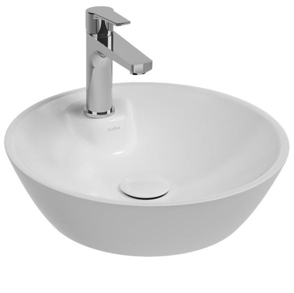 Раковина ISVEA SistemaY Soft накладная ШГВ 450*450*120 отверстия для смесителя 1 цвет белый матовый 10SY65045-2L