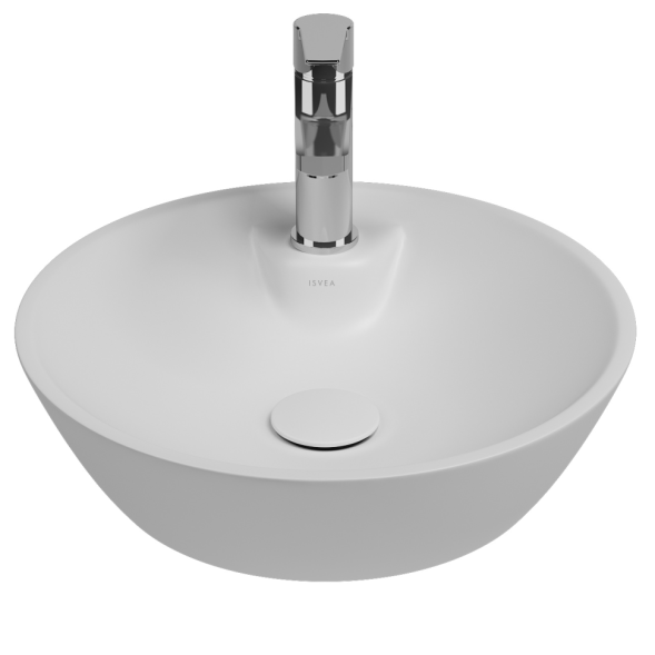 Раковина ISVEA SistemaY Soft накладная ШГВ 450*450*120 отверстия для смесителя 1 цвет белый матовый 10SY65045-2L