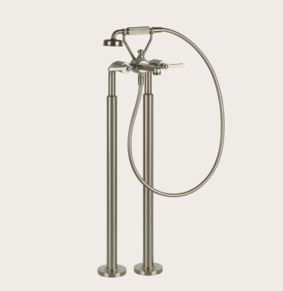 Gessi Смеситель для ванны и душа, VENTI20, напольный, цвет Никель матовый 65128#149