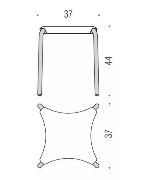 Табурет COLOMBO DESIGN COMPLEMENTI B9955 цвет хром