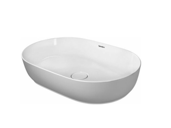 Duravit Раковина, Luv, шгв 600*400*140, отверстия для смесителя-отсутствуют, цвет белый/серый шелковисто-матовый 0379602300