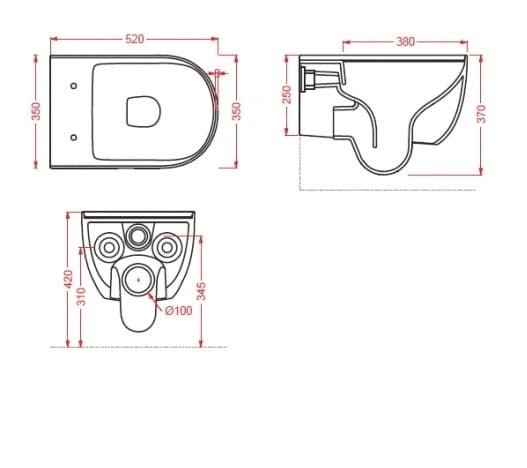 Унитаз Artceram The One подвесной безободковый цвет белый Ma THV001 05 00