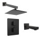 Paini 21PZSET26911THBATHHEAD Комплект для ванны Грация на 2 потребителя, с термостатом, с верхним душем, встраиваемый, брашированный чёрный
