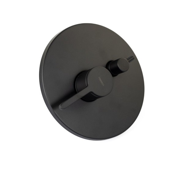 Emmevi Filobrass, однорычажный встраиваемый смеситель для душа с рычажным дивертером, на 3 выхода, цвет черный матовый 85029/NEO