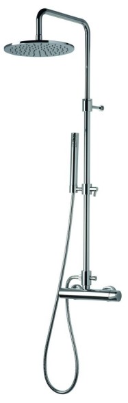 Emmevi Filobrass, душевая телескопическая колонна 84-120 см: со смесителем и антикальковым верхним душем Ø25 см, цвет брашированное золото 8500284/ORS