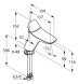 Смеситель KLUDI AMBIENTA 530260575 для раковины на одно отверстие однорычажный без донного клапана