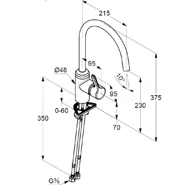 Смеситель KLUDI BINGO STAR 428033978 для кухни