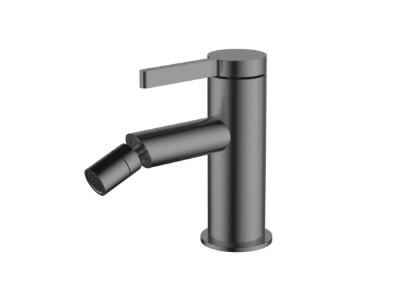 AQG Urban Flow, однорычажный смеситель для биде без донного клапана, цвет оружейная сталь (PVD)