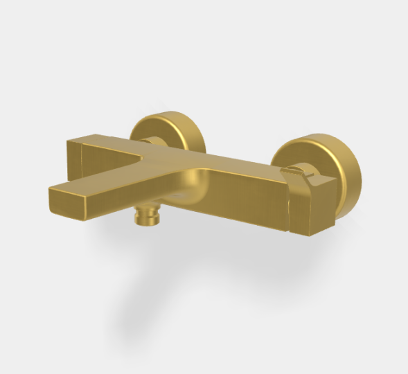 Смеситель для ванны и душа, Fima Carlo Frattini, Zeta, цвет-золото брашированное F3964/1OS