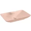 Раковина ISVEA SistemaY Clear накладная ШГВ 600*377*127 отверстия для смесителя отсутствуют цвет лососевый матовый 10SY50060-2S