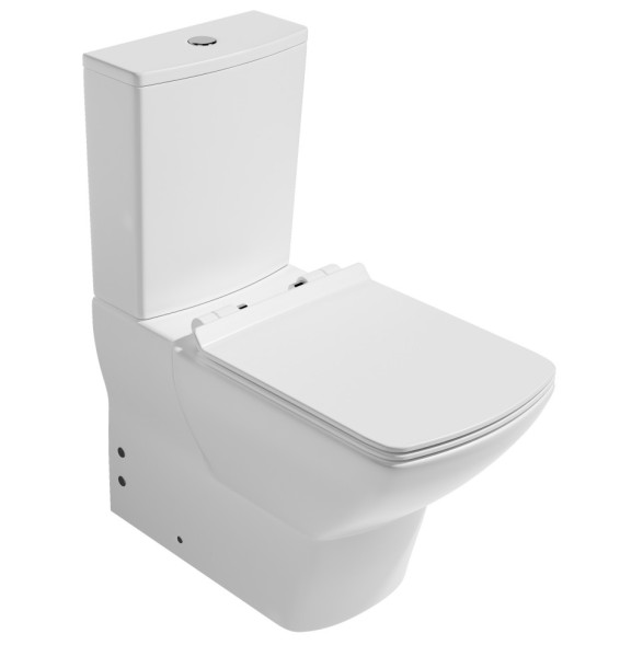 Унитаз ISVEA Soluzione напольный ШГВ 345*645*400 цвет-белый c бачком и сиденьем с крышкой с микролифтом 10SZ04002/10BPS1002/40S40200I