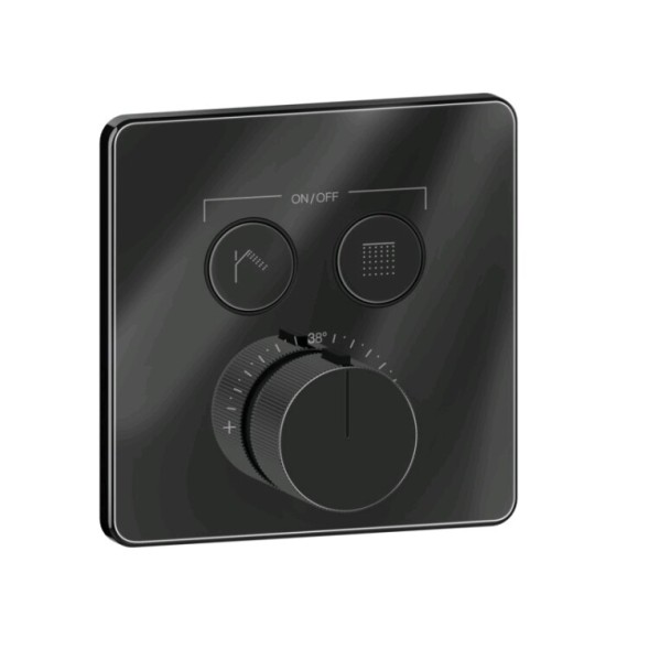 Gessi Смеситель для душа, HI FI Comfort, на 2 потребителя, цвет черный металл  38718#706