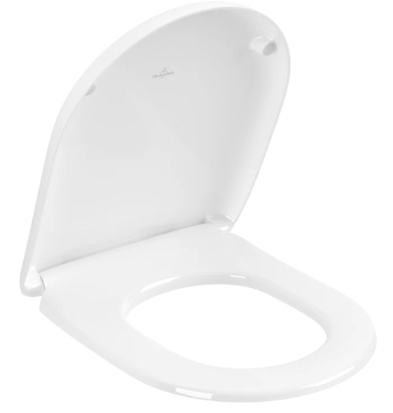 Villeroy&amp;Boch Сиденье для унитаза, Antao, шг 373*445, CeramicPlus, цвет-камень белый (Stone White) 8M67S1RW