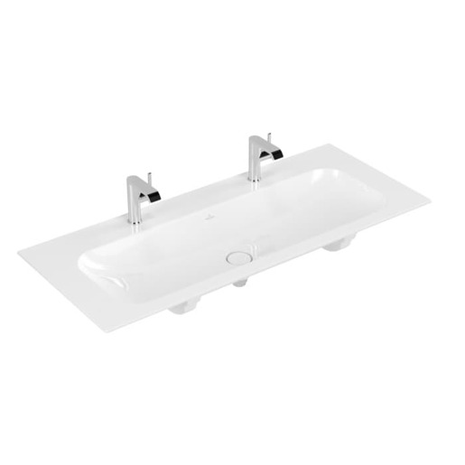 Villeroy&amp;Boch Раковина, Finion, шгв 1200*500*100, отверстия для смесителя-2, CeramicPlus, цвет-камень белый 4164C1RW