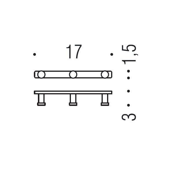Крючок COLOMBO DESIGN TIME W4257 тройной цвет хром