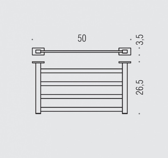 Полотенцедержатель COLOMBO DESIGN LOOK B1687 Полка цвет хром