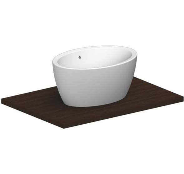 Раковина Scarabeo MATTY накладная с переливом без отверстий цвет белый 8056