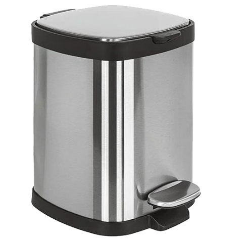 Ведро COLOMBO DESIGN COMPLEMENTI B9213 напольное с крышкой с педалью 5 л цвет нержавеющая сталь