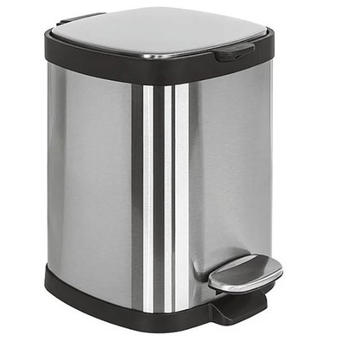 Ведро COLOMBO DESIGN COMPLEMENTI B9213 напольное с крышкой с педалью 5 л цвет нержавеющая сталь