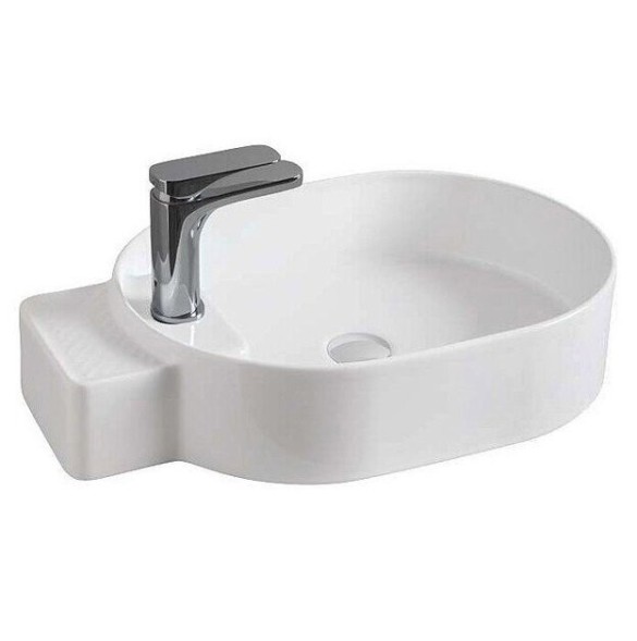 Раковина Artceram Cartesio накладная  с одним отверстием цвет белый  CAL001 01 99