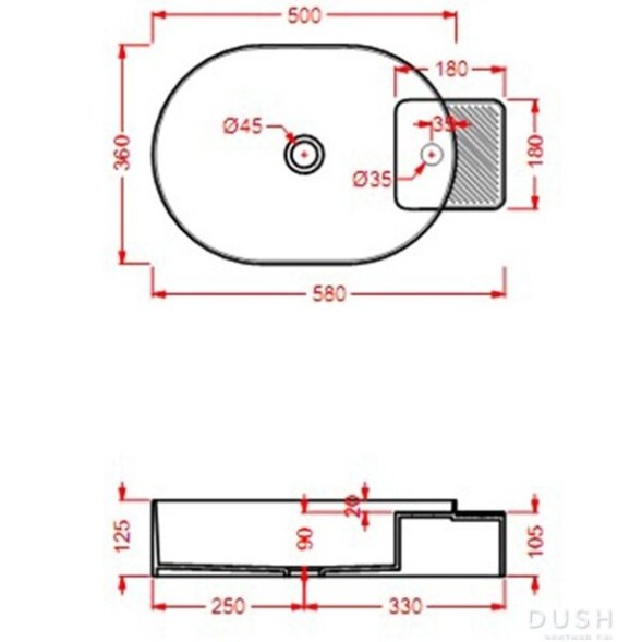 Раковина Artceram Cartesio накладная  с одним отверстием цвет белый  CAL001 01 99