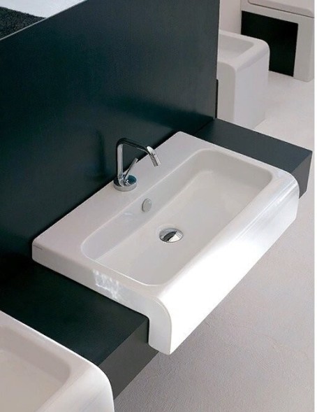 Раковина Artceram Fuori Scala полувстраиваемая с одним отверстием цвет белый  LFL0050100