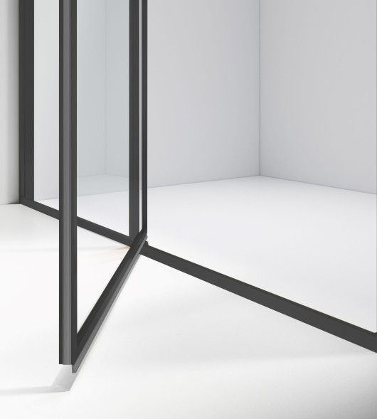 Vincea Душевой уголок Слим 8мм (Slim 8mm) VSR-4SLP9012CLB, 1200*900, черный, стекло прозрачное