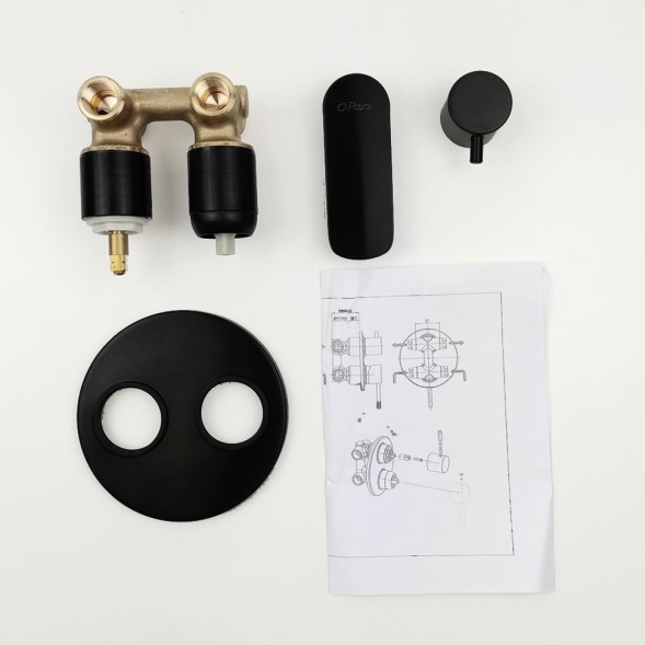 Paini 09YO6911 Смеситель для душа Нове встраиваемый c дивертором, чёрный