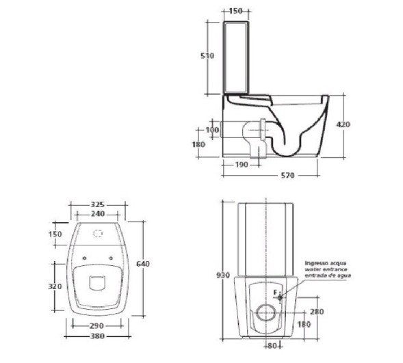 Бачок GALASSIA SA02 8964 NE с системой двойного смыва цвет черный глянцевый