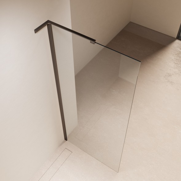 Vincea Душевая перегородка Волк-Ин (Walk-In) VLSW-1H110CLB, 1100*2000, черный, стекло прозрачное