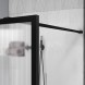Vincea Душевая перегородка Волк-Ин (Walk-In) VSW-1HP120FLB, 1200*2000, черный, стекло рифленое