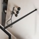 Vincea Душевая перегородка Волк-Ин (Walk-In) VSW-1HP120FLB, 1200*2000, черный, стекло рифленое