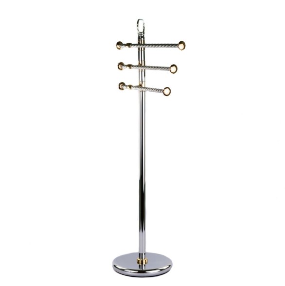 Stil Haus Giunone, стойка: 3 полотенцедержателя, цвет хром - золото