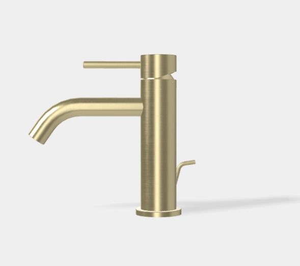 Смеситель для раковины, Fima Carlo Frattini, Spillo Up, цвет-брашированный шампань F3031XSHS