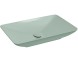 Раковина ISVEA SistemaY Clear накладная ШГВ 600*377*127 отверстия для смесителя отсутствуют цвет мятно-зеленый матовый 10SY50060-2T