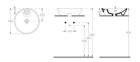 Раковина ISVEA SistemaY Soft накладная ШГВ 450*450*120 отверстия для смесителя 1 цвет изумрудный матовый 10SY65045-2P
