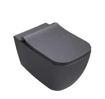 Унитаз ISVEA VEA Cubo подвесной ШГВ 338*510*400 цвет антрацит матовый 10VA02001-2C