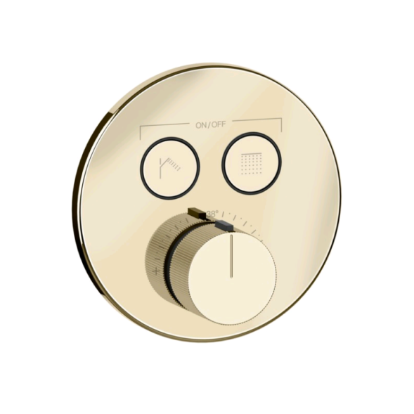 Gessi Смеситель для душа, HI FI Comfort, на 2 потребителя, цвет латунь  38713#710