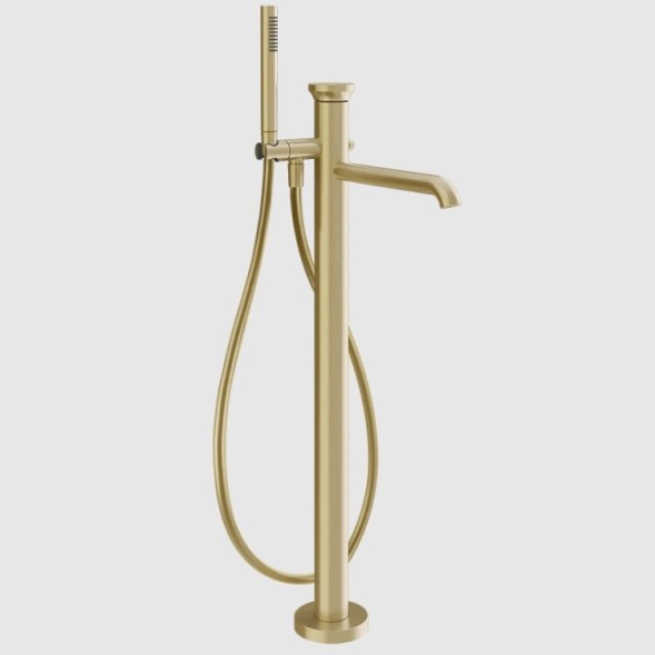Gessi Смеситель для ванны и душа, Origini, напольный, цвет Латунь матовая  66028#727
