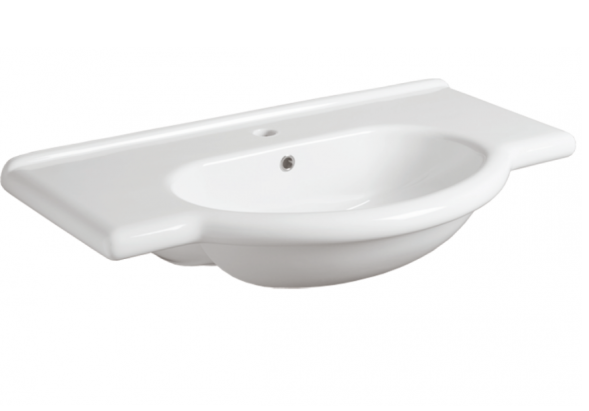 Раковина SIMAS LAVABI подвесная с одним отверстием и двумя намеченными консоль цвет белый TOP62