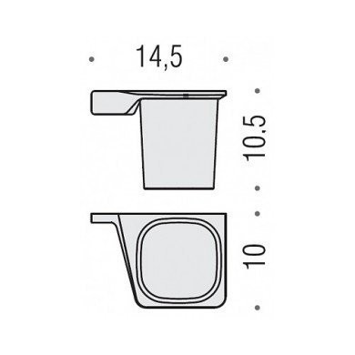 Стакан COLOMBO DESIGN ALIZE B2502DX настенный цвет хром