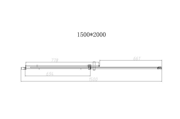 Vincea Душевая дверь Дайс (Dice) VDS-4D150CLB, 1500, черный, стекло прозрачное