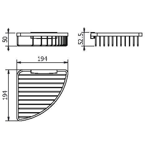 Душевая полка LANGBERGER ACCESSORIES 72560 подвесная цвет хром