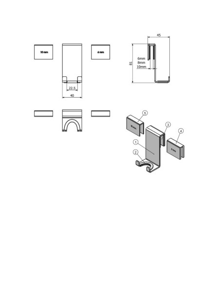 Крючок для водосгона LANGBERGER ACCESSORIES 76283-10-00 подвесной на ограждение цвет хром