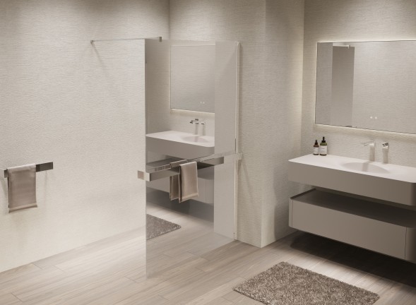 Vincea Душевая перегородка Волк-Ин (Walk-In) VSW-1HR900MR, 900*2000, хром, стекло зеркальное