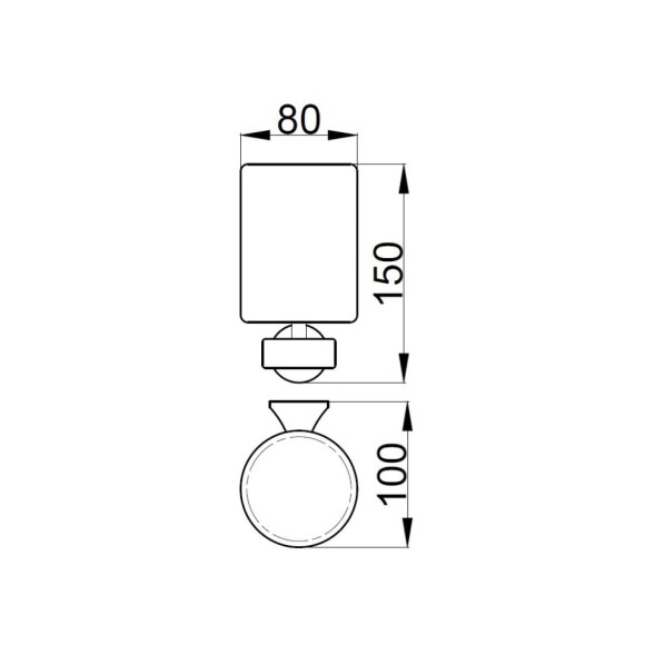 Стакан для ванной Webert Opera OA500301560, черный
