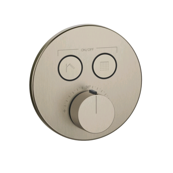 Gessi Смеситель для душа, HI FI Comfort, на 2 потребителя, цвет Никель матовый 38713#149